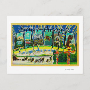 Carte Postale Passage intérieur, Alaska - Scènes de grandes lett