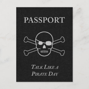 Carte Postale passeport de la journée internationale de parler c
