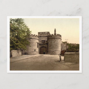 Carte Postale Passerelle du château de Skipton, Yorkshire, Angle