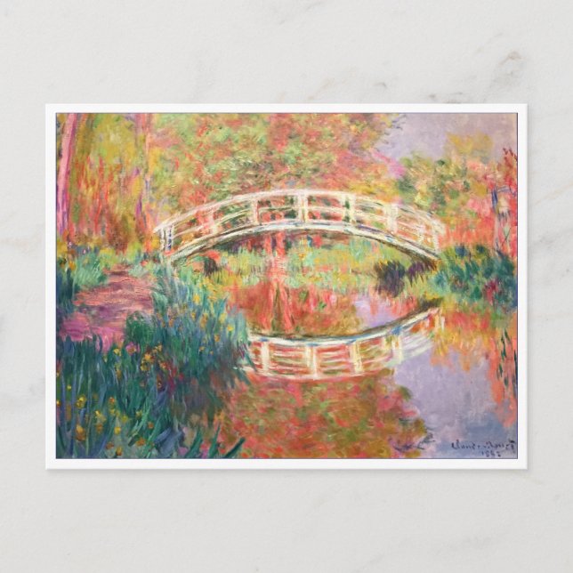 Carte Postale Passerelle japonaise, Giverny par Claude Monet (Devant)