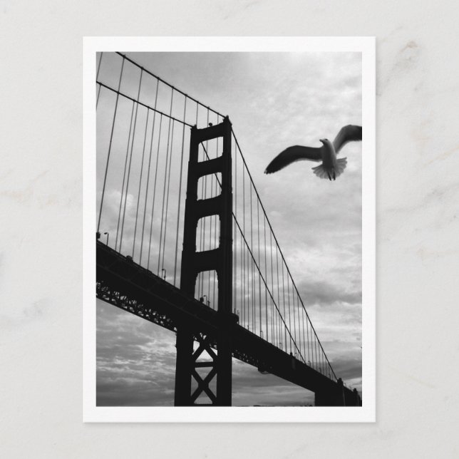 Carte Postale Passerelle vers l'Ouest, B&W (Devant)