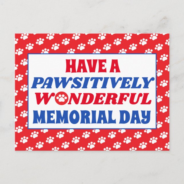 Carte Postale Passez un Memorial Day absolument merveilleux avec (Devant)