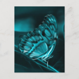 Carte Postale Passion de minuit, Baisers à papillon bleu