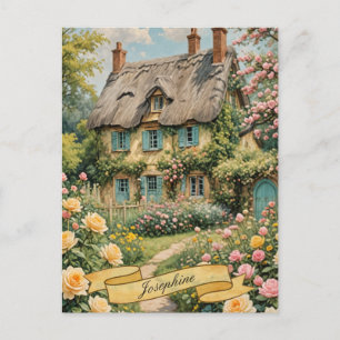Carte Postale Pastel Anglais gîte dans la campagne