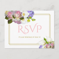 Pastel Bouquet Printemps Floral Mariage RSVP