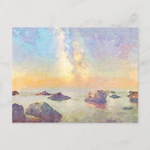 Carte Postale *~ Pastel Cannelle Beach Italia Italie Sunset AP12