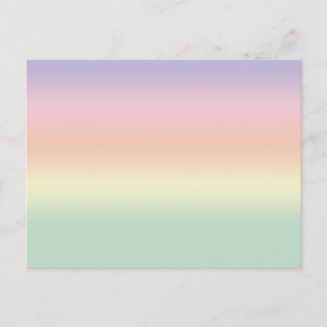 Carte postale Pastel Color Rainbow (Devant)