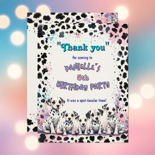 Carte Postale Pastel Dalmatien Plein de Taches Merci