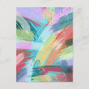 Carte Postale Pastel d'Art Abstrait