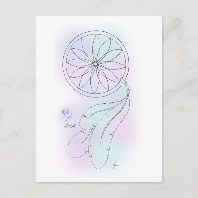 Carte Postale Pastel Dreamcatcher (Devant)