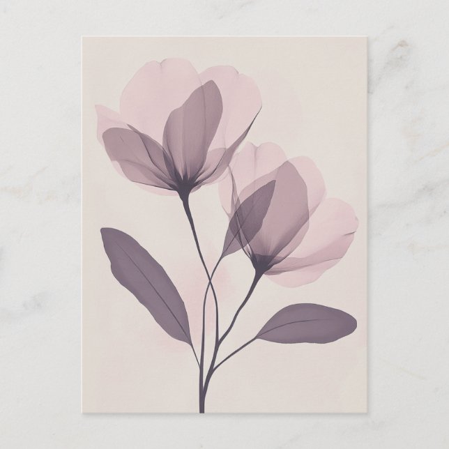 Carte Postale Pastel Flora dans la douceur #100 (Devant)