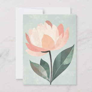 Carte Postale Pastel Flora dans la moelleux #088