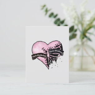 Carte Postale Pastel Goth Heart Émotionnel et sans émotion