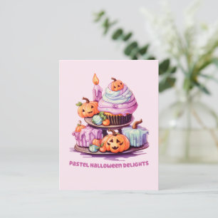 Carte Postale Pastel Halloween Delights - Enchantant gâteau Past