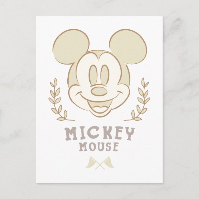 Carte Postale Pastel Mickey Mouse Sporty Badge (Devant)