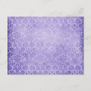 Carte Postale Pastel Purple Damques Motif défraîchi