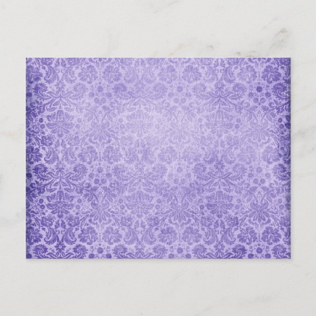 Carte Postale Pastel Purple Damques Motif défraîchi (Devant)
