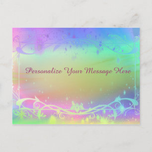 Carte Postale Pastel Rainbow Color Personnaliser le message, Cit