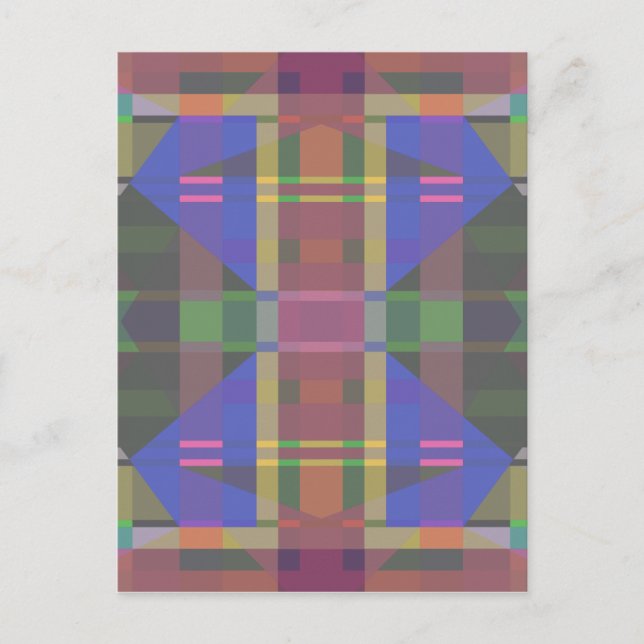 Carte Postale Pastel rainbow Colorful Geometric (Devant)