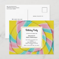 Pastel Rainbow Spiral Candy fête d'anniversaire