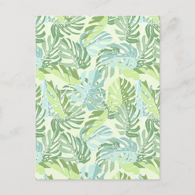 Carte Postale Pastel Tropical Palm Leaves (Devant)
