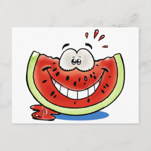 Carte Postale Pastèque mignonne