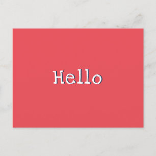 Carte Postale Pastèque Rouge Chic Moderne Simple Bonjour Sur mes
