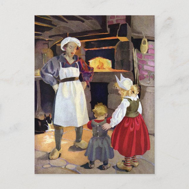 Carte Postale Pat-A-Cake Baker et Enfants Nursery Rhyme (Devant)
