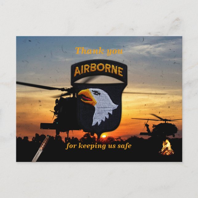 Carte Postale Patch des vétérans de la 101st ABN DIV airborne sc (Devant)