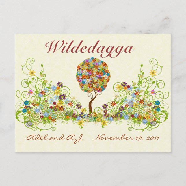 Carte Postale Patchwork Flower Love Merci Post Card (Devant)