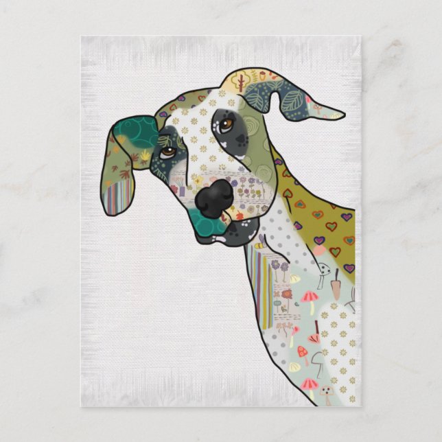 Carte Postale Patchworkhund (Devant)