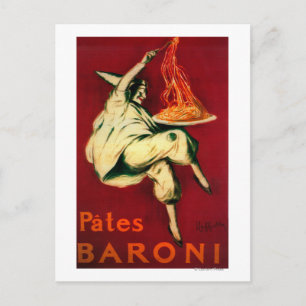 Carte Postale Pates Baroni Poster Vintage Europe
