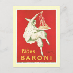 Carte Postale Pates Baroni Vintage nourriture et art