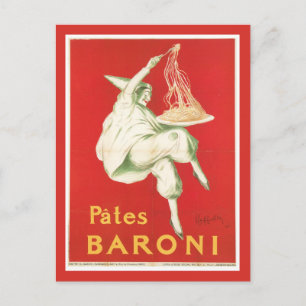 Carte Postale Pates Baroni Vintage nourriture et art