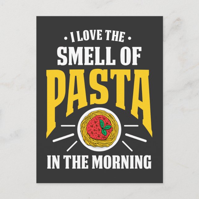 Carte Postale Pâtes italiennes Spaghetti Noodles Amateurs de nou (Devant)