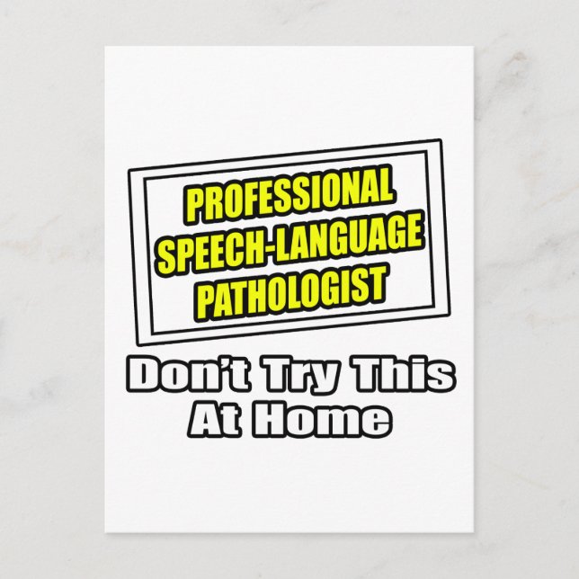 Carte Postale Pathologiste professionnel de la parole...Plaisant (Devant)