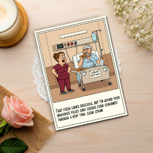 Carte Postale Patient Affamé Défi le Régime Liquide pour un Prom