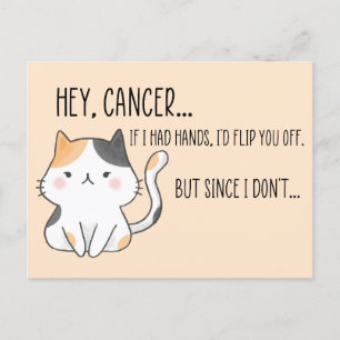 Carte Postale Patient cancéreux drôle, amoureux des chats 