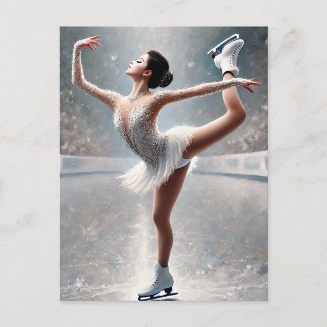 Carte Postale Patinage artistique féminin (Devant)