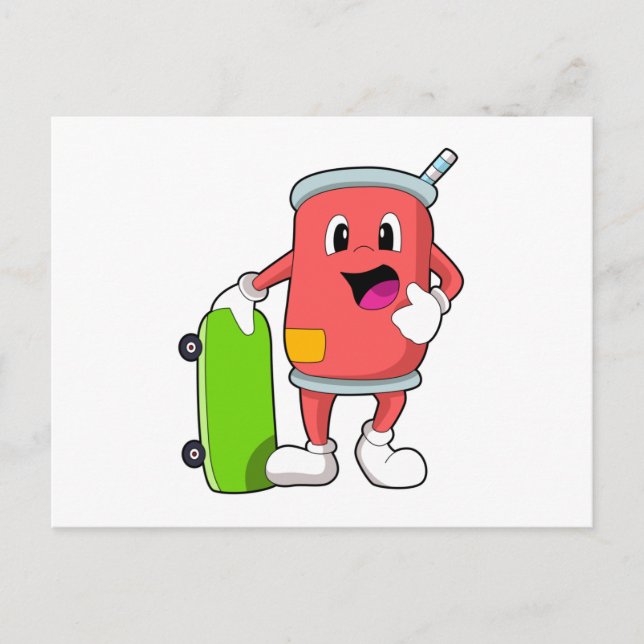 Carte Postale Patinage avec skateboard (Devant)