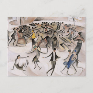 Carte Postale Patinage dans le Bois de Boulogne par Alice Bailly