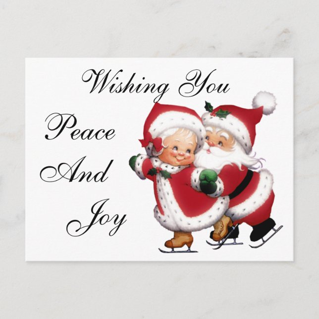 Carte Postale Patinage M. et Mme Claus Postcard (Devant)