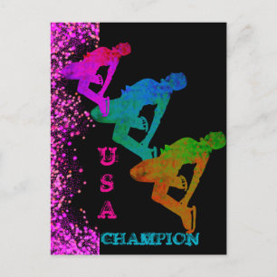 CARTE POSTALE PATINAGE OLYMPIQUE