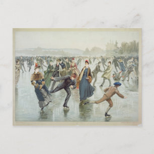 Carte Postale Patinage, publié par L. Prang and Co.
