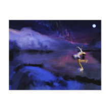 Patinage sous les aurores boréales