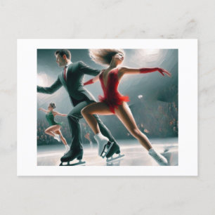 Carte Postale Patinage sur glace,