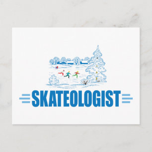Carte Postale Patinage sur glace amusant