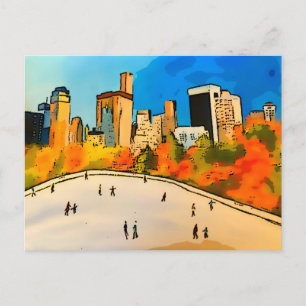 Carte Postale Patinoire de New York Central Park