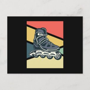 Carte Postale Patins à rouleaux vintages