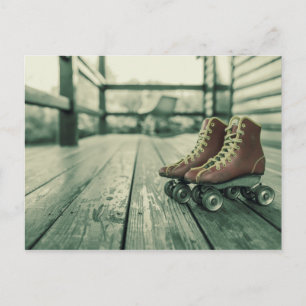 Carte Postale Patins à rouleaux Vintages rétro